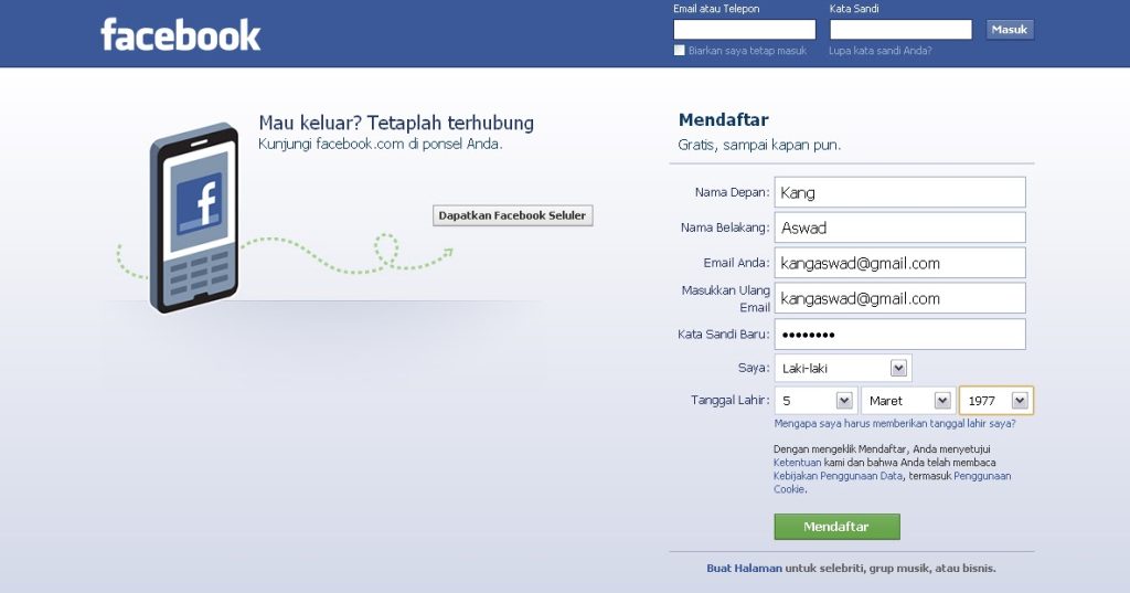 Cara Membuat Akun Halaman Facebook
