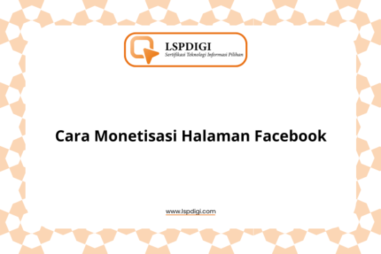 Cara Monetisasi Halaman Facebook