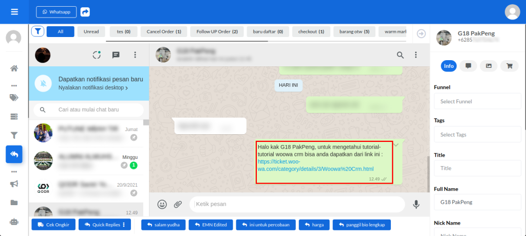 Tips Mengoptimalkan Penggunaan Quick Reply