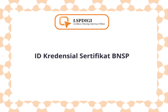 ID Kredensial Sertifikat BNSP