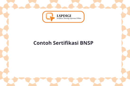 Contoh Sertifikasi BNSP