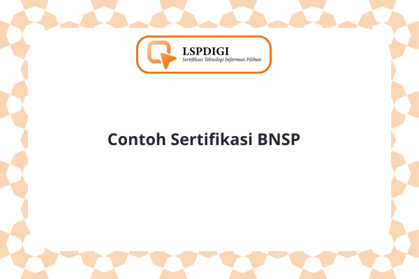 Contoh Sertifikasi BNSP